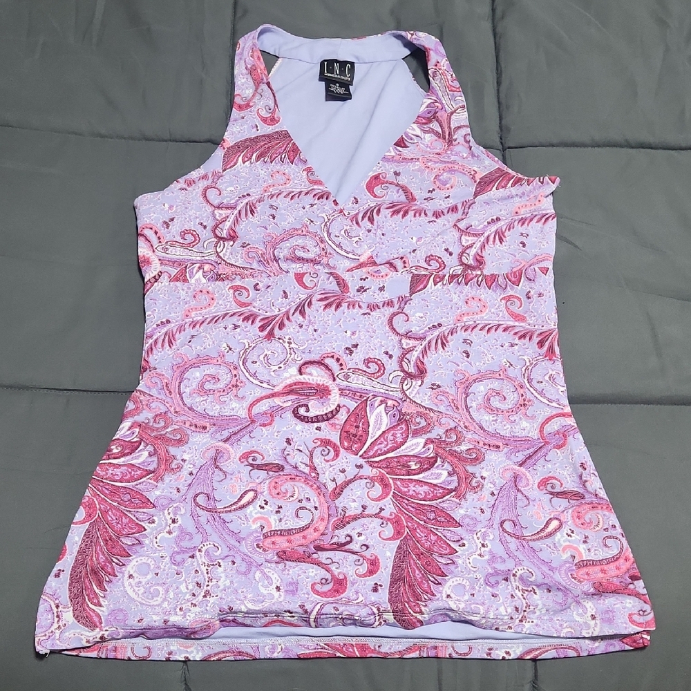 INC International Concepts Pink and Purple Tank Top